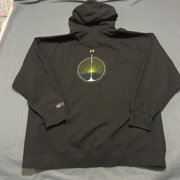 SpaceX Crew Demo 2 NASA Full Zip Hoodie Men’s Sz 3X Black Falcon 9 Rocket Tesla - Picture 12 of 13